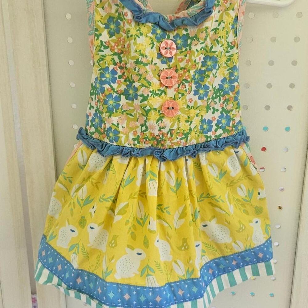 Wildflowers yellow dress with white